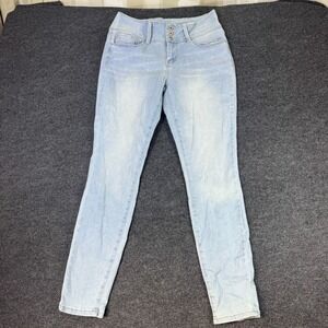 California Vintage Jeans Women 9/29 Light Blue Denim Skinny Leg Distinct Waist